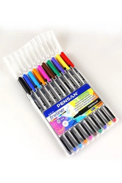 Fineliner Keçe Uçlu 0,4 mm 10 Renk Kutulu Set ürün görseli 1