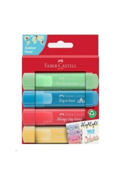 Fosforlu Kalem Seti Pastel 4 Lü - 254625 ürün görseli 1
