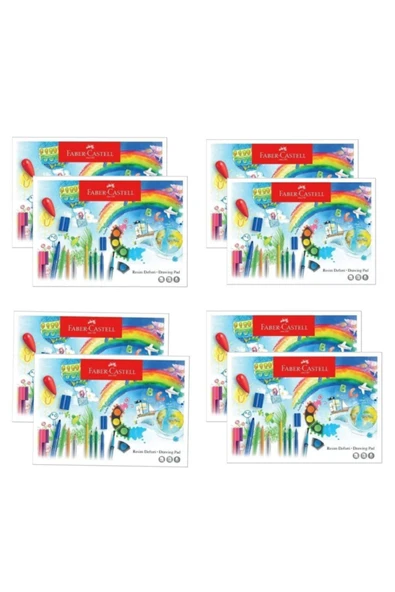 Faber-castell Karton Kapak Resim Defteri 25x35 Cm 15 Yaprak (5075400025) 8'li ürün görseli 1