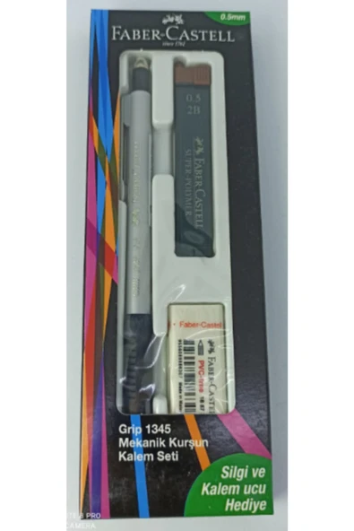 Faber Grip 1345 Gümüş 0.5mm Kalem-silgi-uç ürün görseli 1
