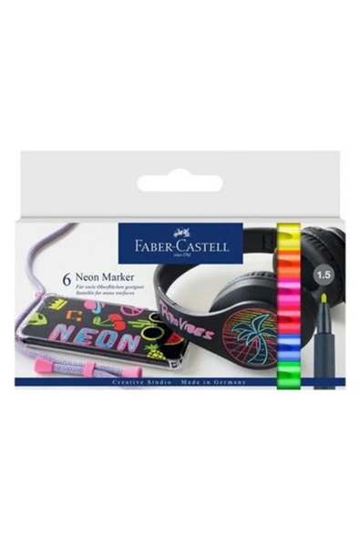 Neon Marker 6'lı Set ürün görseli 1