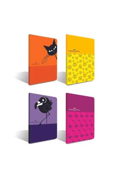 Pp Kapak Dikişli A5 Look Kareli Defter 4lü Set - Resim 2