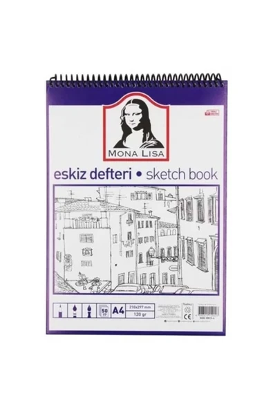 MONALİSA ESKİZ DEFTERİ A4 120G 50 YP. TELLİ ürün görseli 1