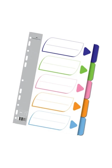 Faber-castell Seperatör Plastik 1-5 Bölmeli Renkli 5075250105000 ürün görseli 1