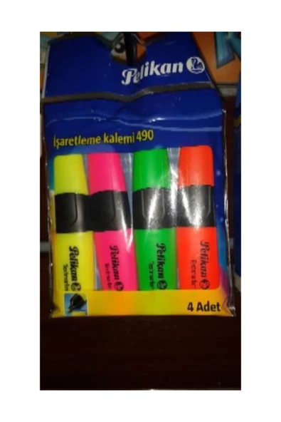 Pelikan Fosforlu Kalem Karışık Renk 4 Lü 490 ürün görseli 1