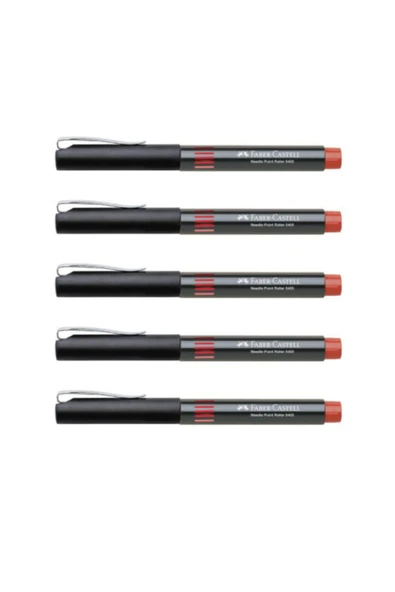 L Needle Point Roller 0.5mm Iğne Uçlu Kalem Kırmızı ( 5 Adet ) ürün görseli 1