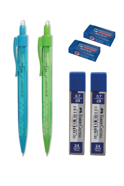 Tri Click Versatil Kalem 0.7 Mm 2 Adet 0.7 Mm Uç 2 Adet Sınav Silgi 2 Adet ürün görseli 1