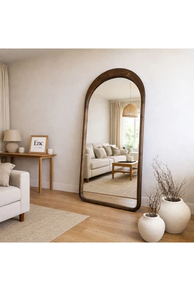 Menes ayaklı ağaç boy aynası 180x80 ürün görseli 1