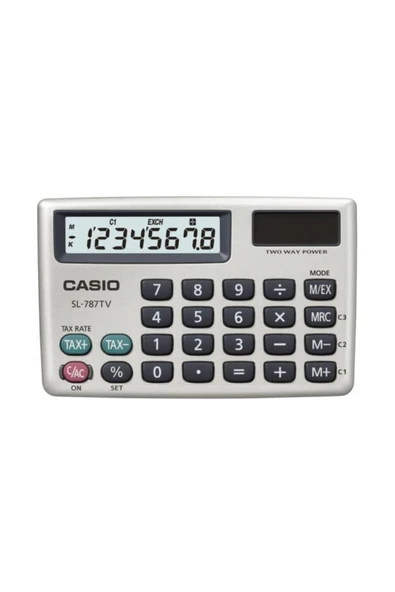 Hesap Makinası Cep Tipi 8 Hane Sl-787-tv-gd-w ürün görseli 1