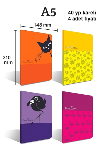 Look Pp Kapak Dikişli 40 Yp. Kareli 4lü Set ürün görseli 1