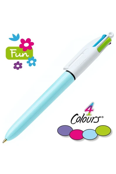 4 Colours Fun Tükenmez Kalem Turkuaz ürün görseli 1