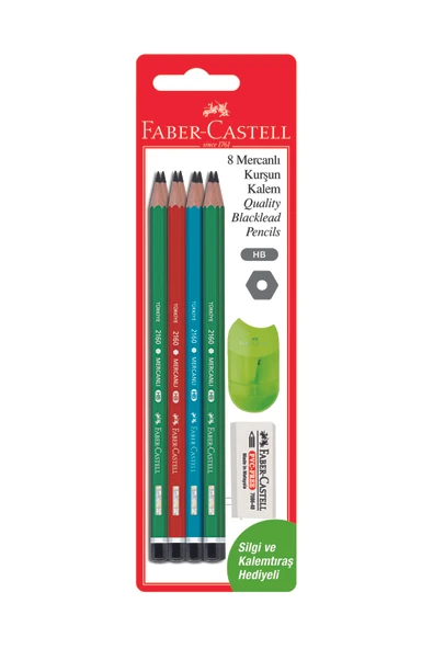 Faber-castell Blisterli Mercanlı Kurşun Kalem Seti 8'lifsc ürün görseli 1