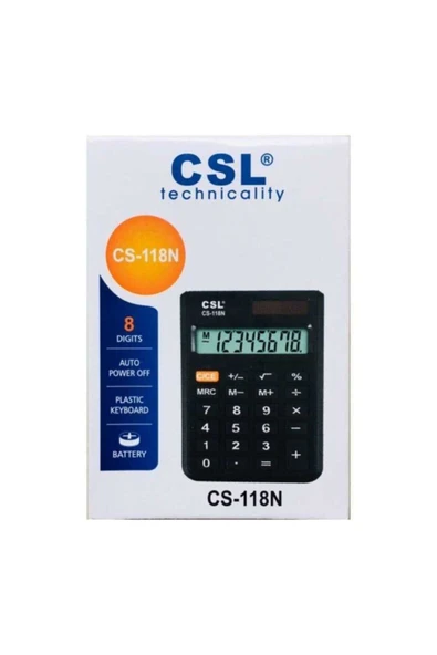 Csl Cs-118n 8 Haneli Cep Tipi Hesap Makinesi ürün görseli 1