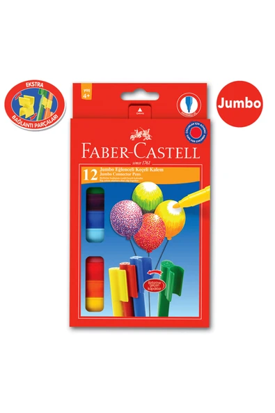 Eğlenceli Jumbo Keçeli Kalem 12 Renk ürün görseli 1