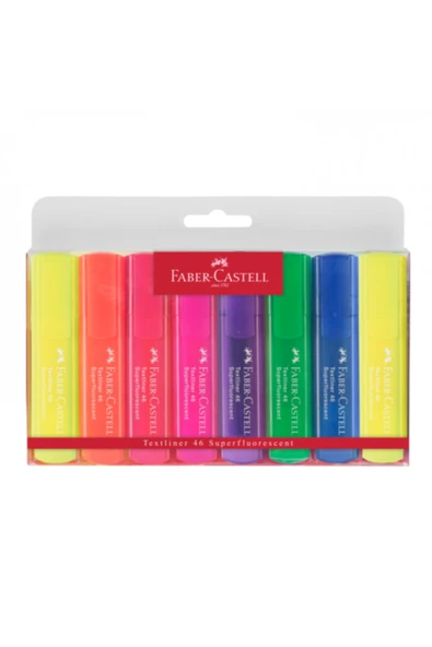 Faber-castell Textliner 8'li Pastel Fosforlu Kalem ürün görseli 1