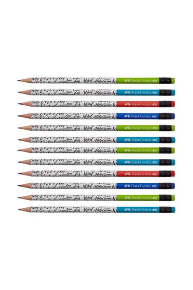 Caligraphy Silgili Yuvarlak Kurşun Kalem 12 Li Paket (5244119603) ürün görseli 1