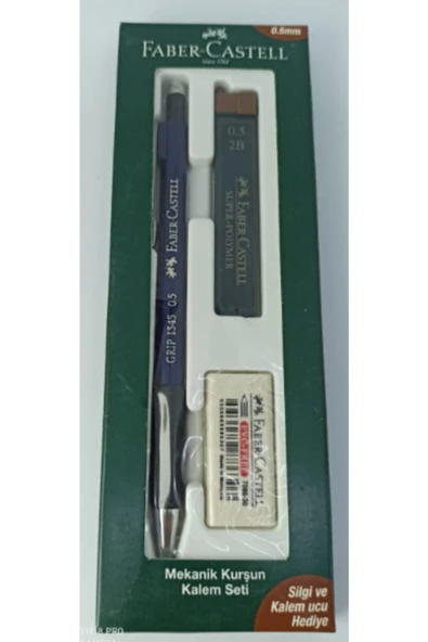 Faber Grip 1345 Mavi 0.5mm Kalem-silgi-uç ürün görseli 1