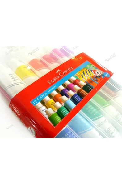 Faber-castell Tüp Guaj Boya 12ml 12 Renk ürün görseli 1