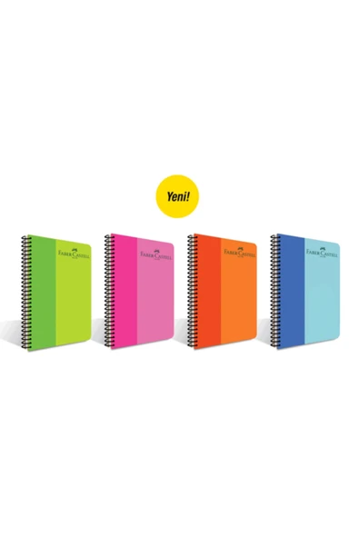 Faber C. Ppo Kapak Spırallı Bıcolor 100yprk Karelı 4lü Paket ürün görseli 1