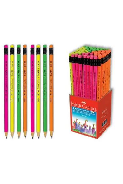 Candy Silgili Yuvarlak Kurşun Kalem 72 Li Paket (5244112800) ürün görseli 1