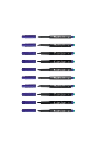 Multimark 1525 Permanent Asetat Kalemi 1.0 Mm (M) Mavi 10`lu Kutu ürün görseli 1