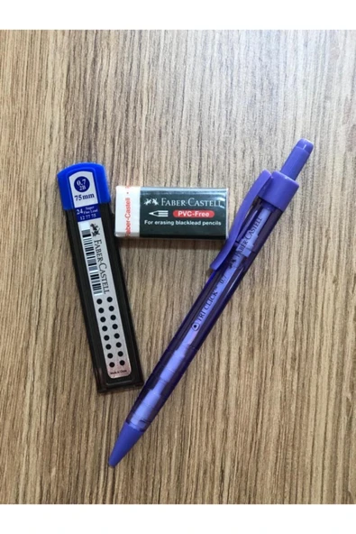 Mor Tri Click 0.7 mm Uçlu Kalem Silgi Uç Seti ürün görseli 1
