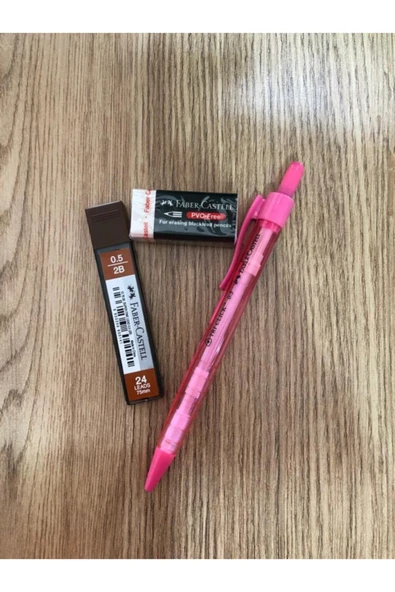 Faber Castel Tri Click Uçlu Kalem Silgi Uç Seti 0,5 Mm Pembe ürün görseli 1