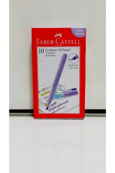 Faber-castell Fosforlu Kalem 38 Pastel Mor (kalem Tipi) 15 81 13 (10 Lu Paket) ürün görseli 1