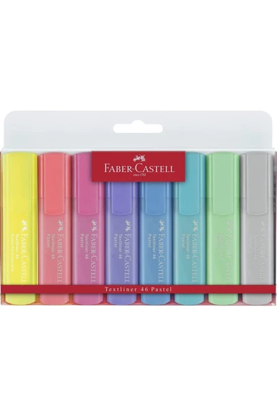 Faber-castell Fosforlu Kalem, Pastel Tonlar 4 , 8'li ürün görseli 1