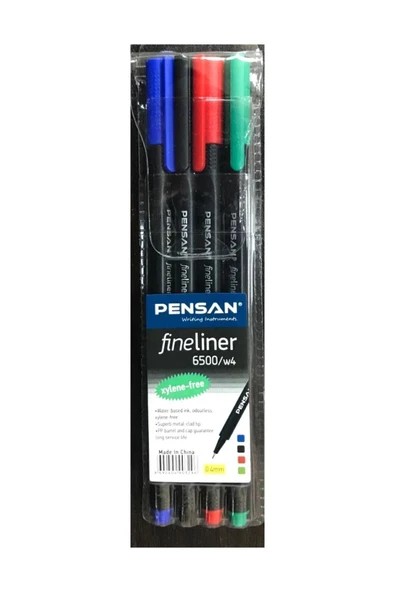 6500 Fineliner Keçe Uç Kalem 4 Lü Set Pe6500Flmsky4S ürün görseli 1