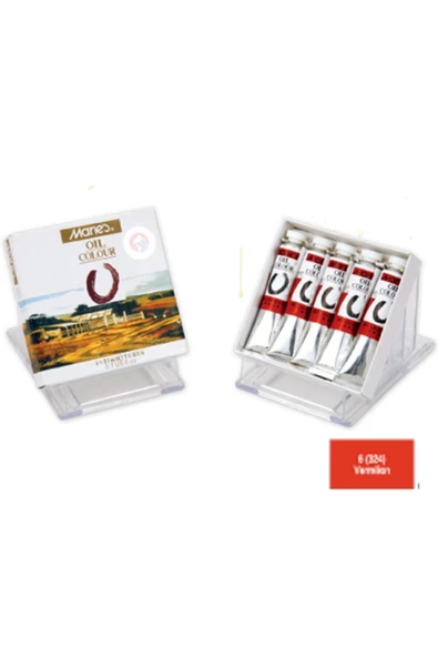Yağlı Boya 21 ml. 324 Vermilion E75-06 5 Li (1 Paket 5 Adet) ürün görseli 1
