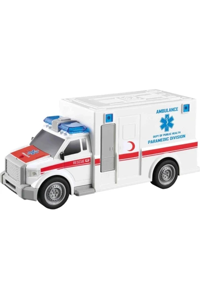 Nitro Speed Polis Ambulans 1:20 Sesli Işıklı Beyaz ürün görseli 1