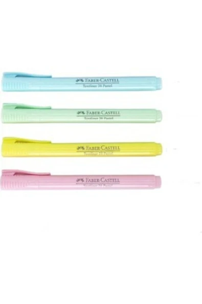 Faber-castell Fosforlu Kalem 38 Pastel Karışık 4'lü ürün görseli 1