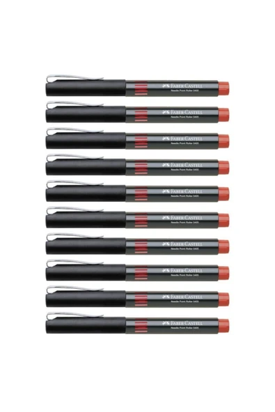 Faber-castell 5405 Iğne Uçlu Roller Kalem 0.5 Mm Kırmızı 10 Adet ürün görseli 1