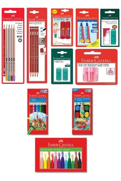 Faber-Castell Retro Silgili Back to School Set ürün görseli 1