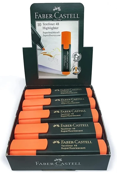 Faber-castell Fosforlu Kalem - Turuncu 10 Adet ürün görseli 1