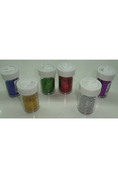 Toz Sim 8 Gr Tuzluk Kutulu (gri-gold-mavi-mor-kırmızı-yeşil) 6 Lı Paket ürün görseli 1