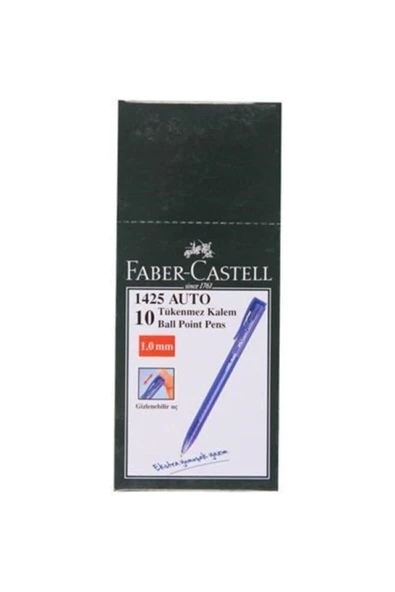 Faber-castell 1425 Auto Tükenmez Mavi 10'lu Kutu ürün görseli 1