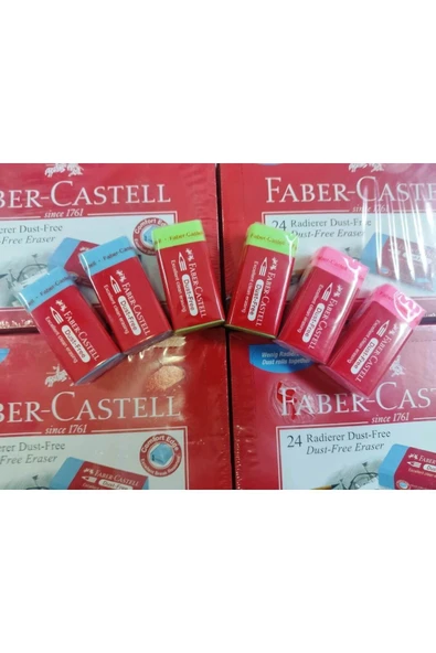 FABER-CASTELL ORTA BOY 6 LI RENKLİ SİLGİ ürün görseli 1
