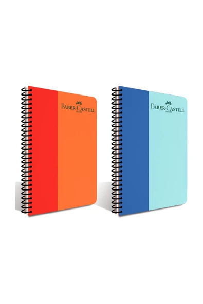 Faber-Castell Bicolor Spiralli Plastik Kapak Defter 60 Yaprak Düz Çizgisiz 5075000126 ürün görseli 1