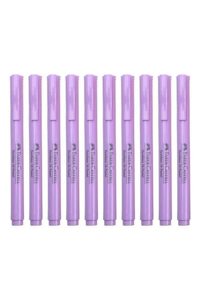Faber 38 Kalem Tipi Fosforlu Kalem Pastel Mor 10 Lu Kutu (5030158113) ürün görseli 1