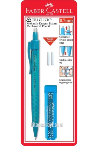 0.7 Mm Tri Click Versatil Kalem Seti Mavi ürün görseli 1