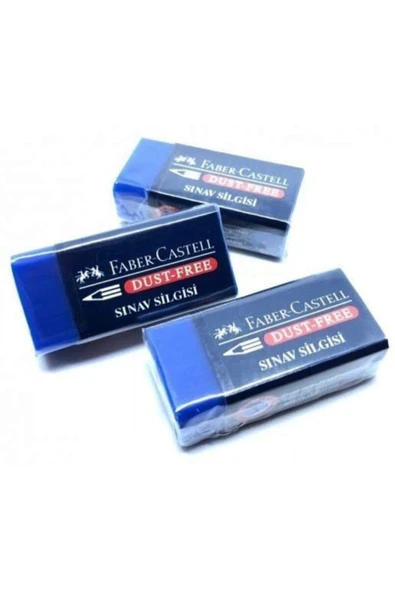 Sınav Silgisi, Dust‑Free, 3'lü Set, Yumuşak kenar, Kompakt form, PVC/fitalat/lateks içermez ürün görseli 1