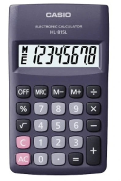 8 Hane Siyah Hesap Makinesi Hl-815l-bk ürün görseli 1