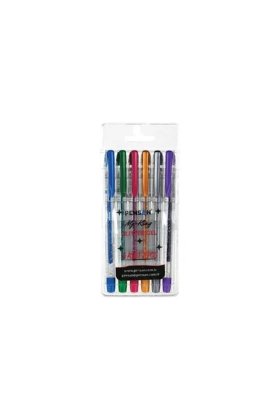 My-King Glitter Simli Jel Kalem 1.0 mm 6 Adet - Karışık Renk ürün görseli 1