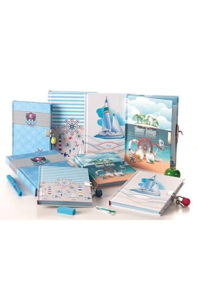 Hatıra Defteri Kilitli Gemici 128 Yaprak 14x20 Cm Bhe0480 ürün görseli 1