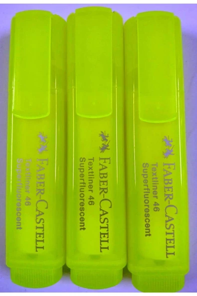 Fosforlu Kalem-faber-castell 3 Adet Şeffaf Gövde Foforlu Kalem. ürün görseli 1