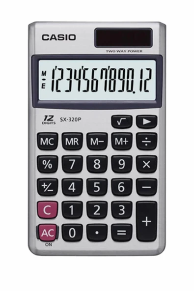 Casıo Sx-320p 12 Hane Cep Hesap Makinesi ürün görseli 1