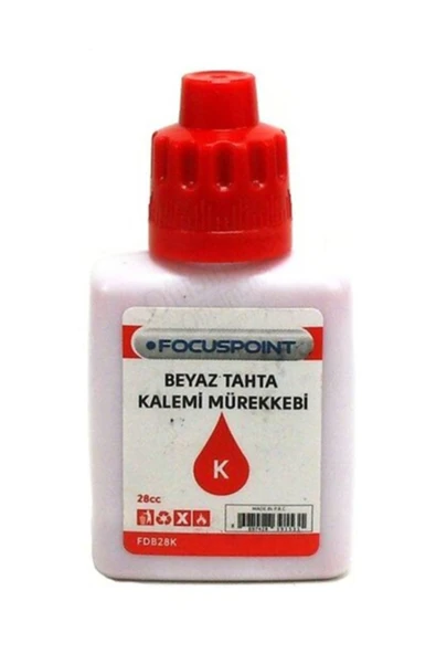 Beyaz Tahta Kalemi Mürekkebi. Kırmızı Renk. 28 Cc ürün görseli 1