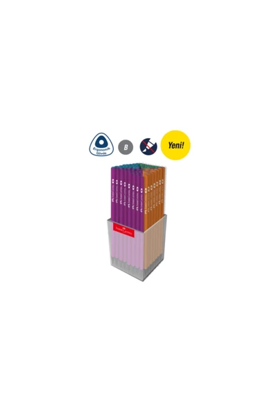Faber-castell Kurşun Kalem Siyah Lata Neon Yuvarlak B (72 Li Paket) 5244000009 ürün görseli 1